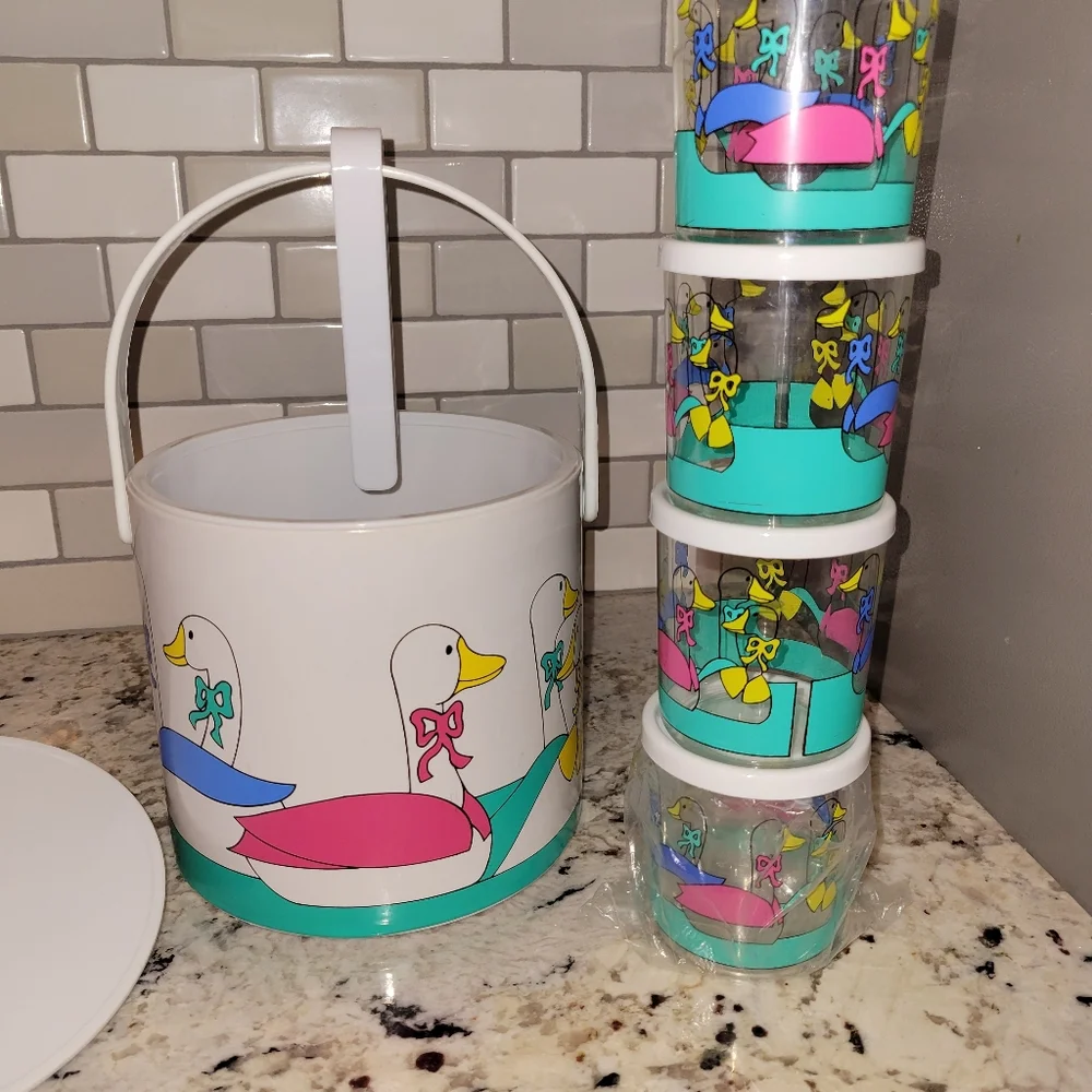 Vintage Duck Ice Bucket Barware | Cute Ice Cooler Bucket for Bar | Wine Cooler